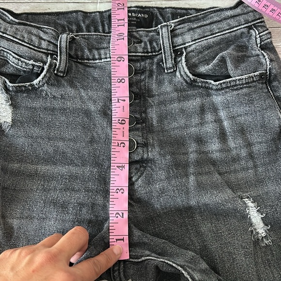Lucky Brand High Rise Drew Mom Button Fly Jean Fredericksburg Ct Distressed Grey - Picture 12 of 14